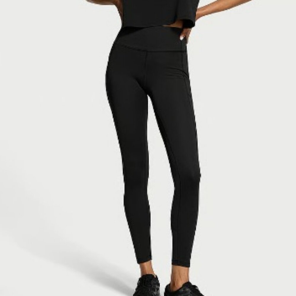 Victoria's Secret Essential High-Rise Pocket Legging - Black L Long